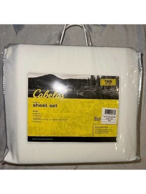 NEW Cabela’s Solid Fleece Twin Sheet Set Ivory